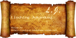 Lisching Jukundusz névjegykártya